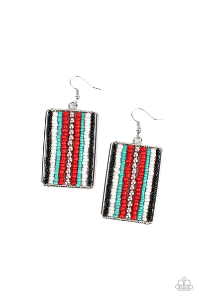 Beadwork Wonder - Red Paparazzi Earrings