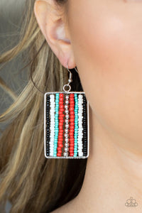 Beadwork Wonder - Red Paparazzi Earrings