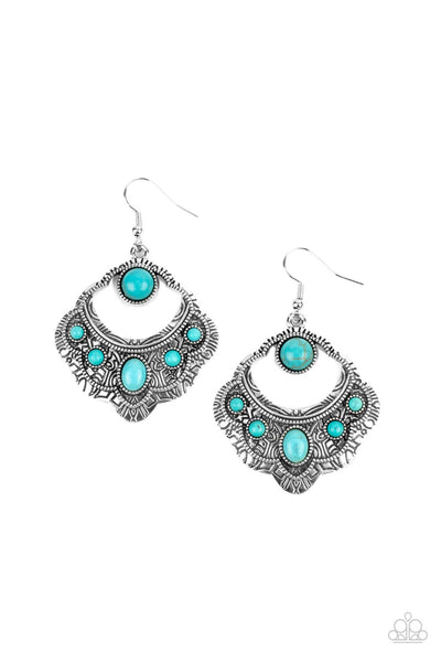 Saguaro Sunset - Blue Paparazzi Earrings