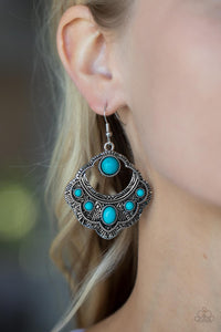 Saguaro Sunset - Blue Paparazzi Earrings