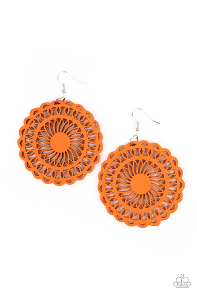 Island Sun - Orange Paparazzi Earrings