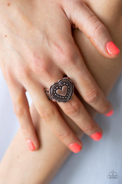 Southern Soulmate - Copper Paparazzi Ring