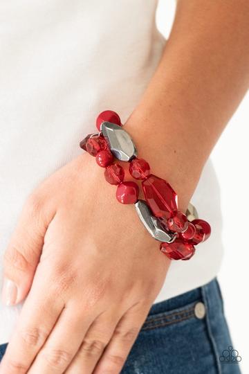 ROCKIN ROCK CANDY - RED Paparazzi Bracelet