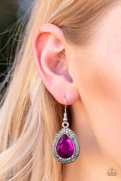 Grandmaster Shimmer - Pink Paparazzi Earrings