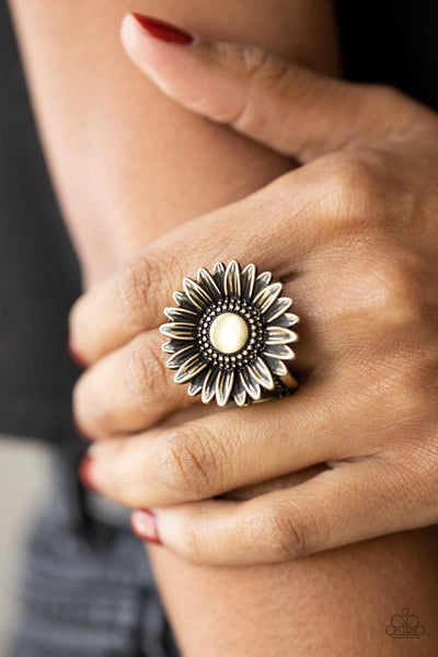 Farmstead Fashion - Brass Paparazzi Ring