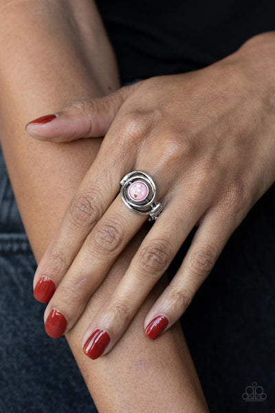 Celestial Karma - Pink Paparazzi Ring