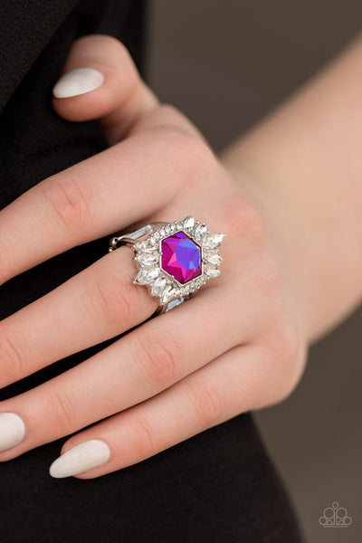 Divine Intervention - Pink Paparazzi Ring