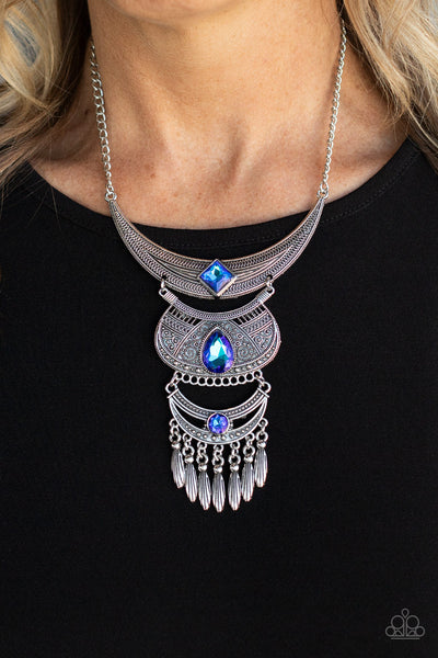 Lunar Enchantment - Blue Paparazzi Necklace