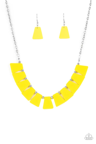 Vivaciously Versatile - Yellow Paparazzi Necklace