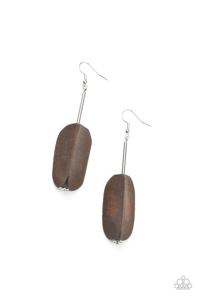 Tamarack Trail - Brown Paparazzi Earrings