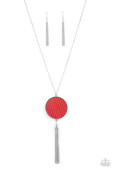 Wondrously Woven - Red Paparazzi Necklace