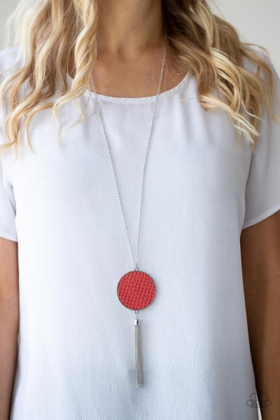 Wondrously Woven - Red Paparazzi Necklace