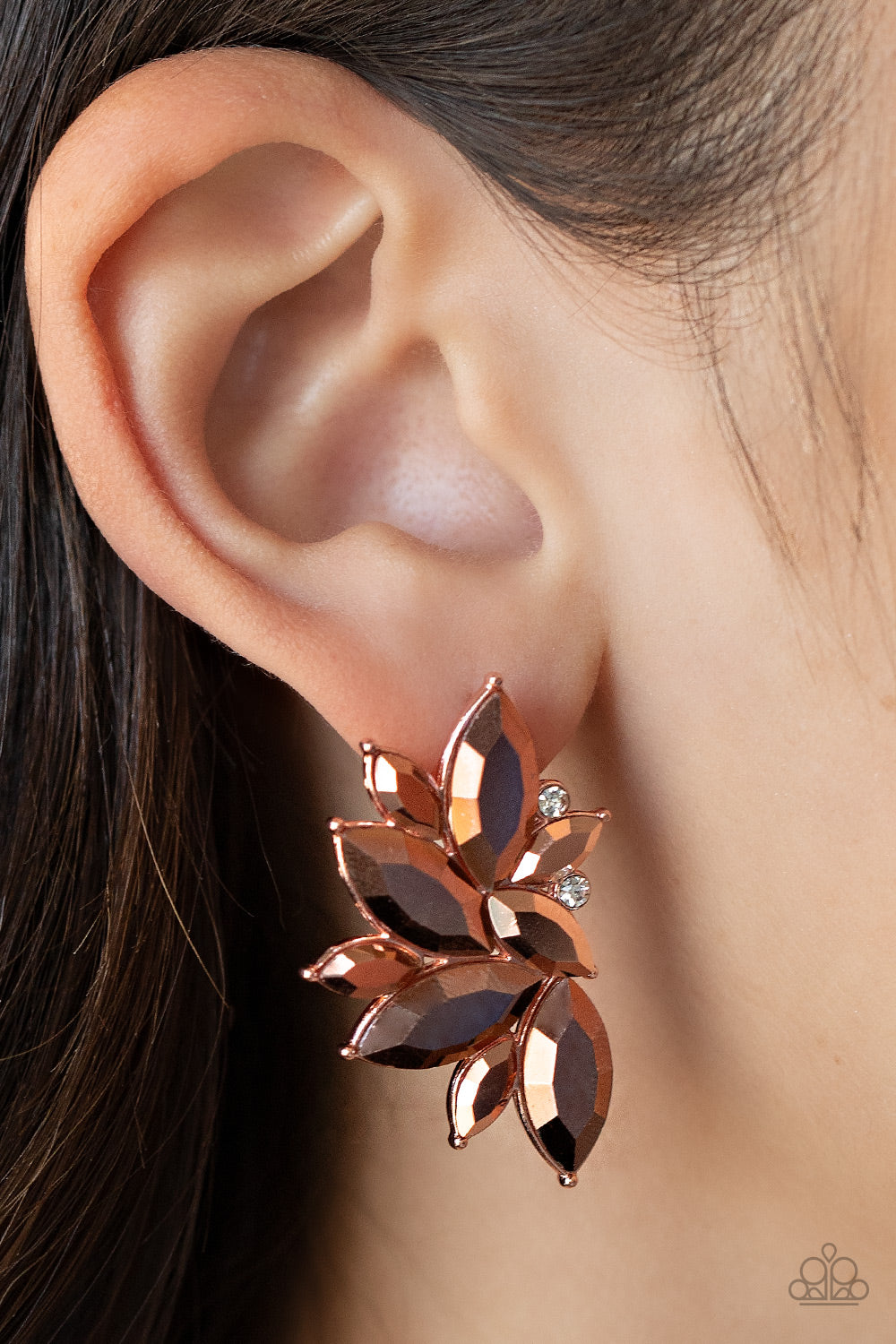 Instant Iridescence - Copper Paparazzi Earrings
