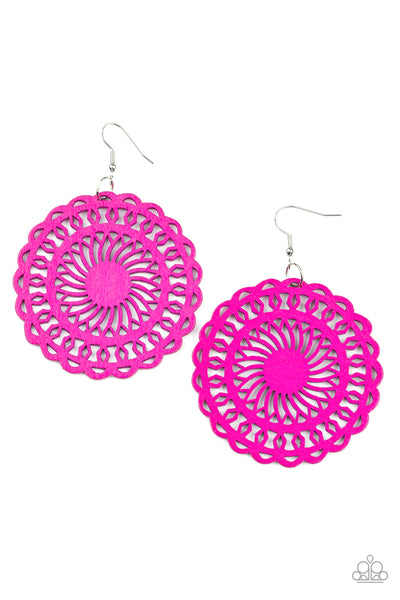 Island Sun - Pink Paparazzi Earrings