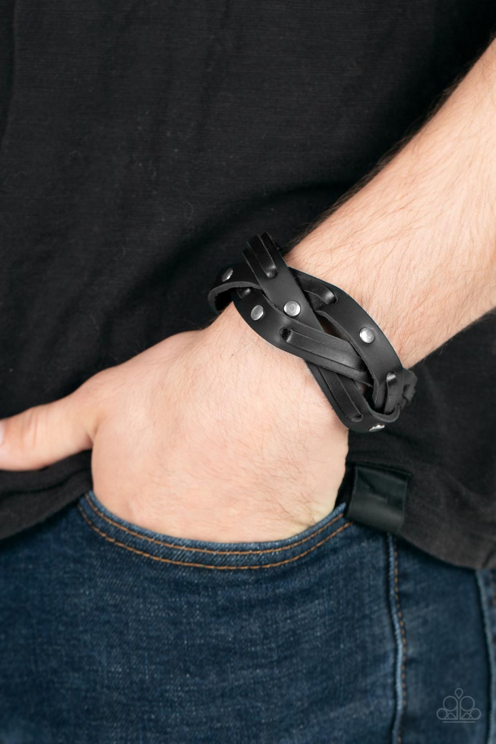 Rugged Roundup - Black Paparazzi Bracelet