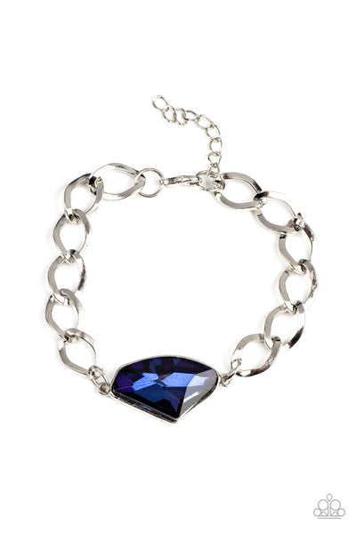 Galactic Grunge - Blue Paparazzi Bracelet