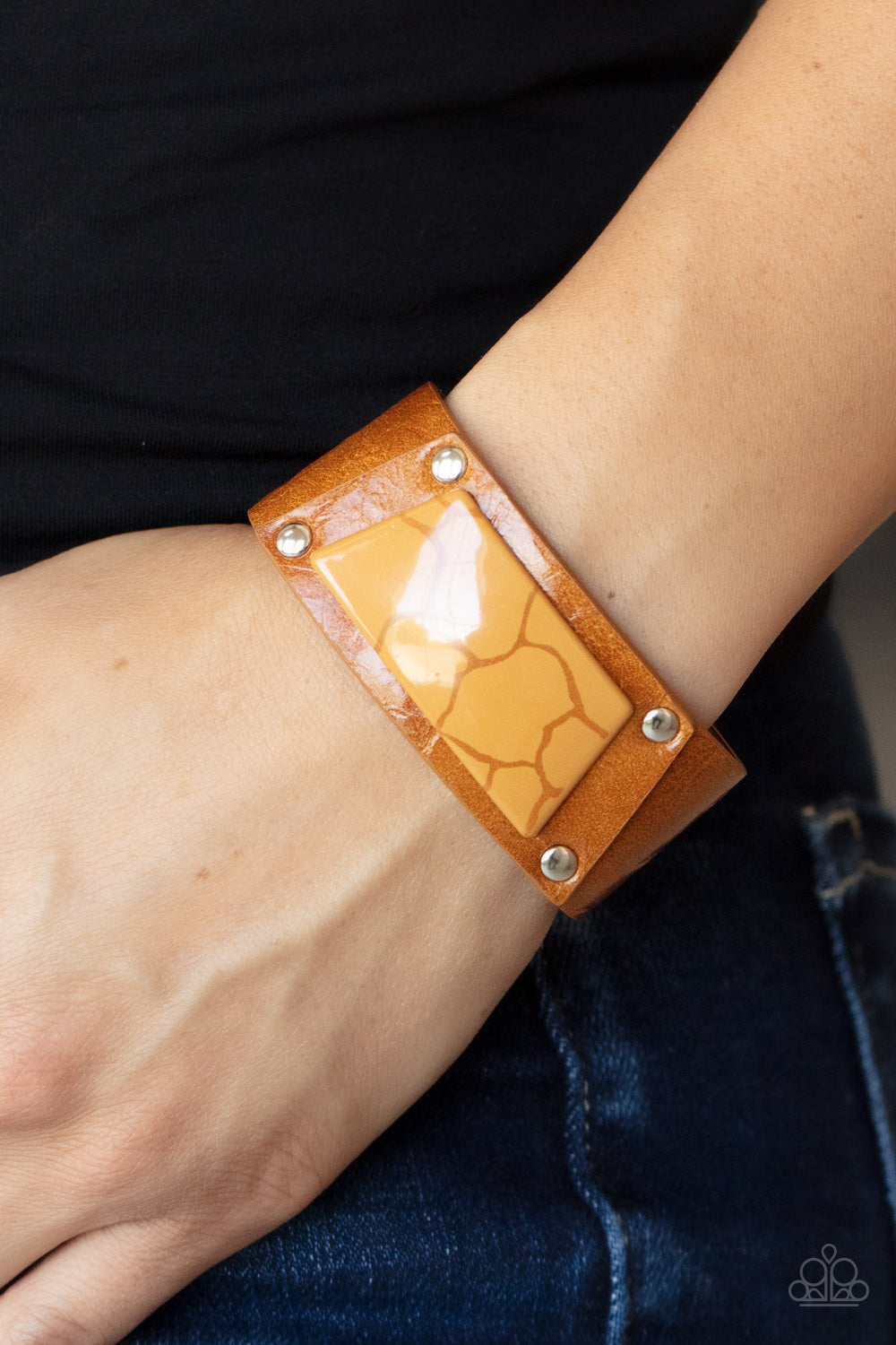 Geo Glamper - Brown Paparazzi Bracelet