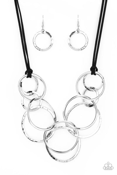 Spiraling Out of COUTURE - Silver Paparazzi Necklace