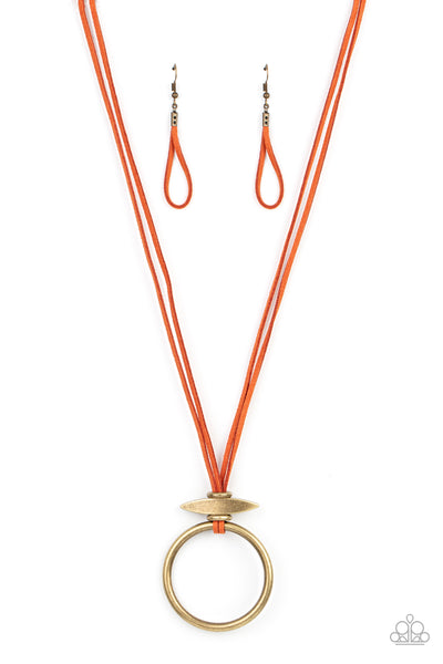 Noticeably Nomad - Orange Paparazzi Necklace