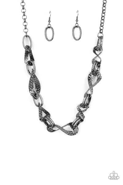 METAL of Honor - Black Paparazzi Necklace