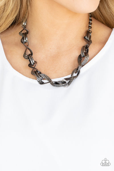 METAL of Honor - Black Paparazzi Necklace