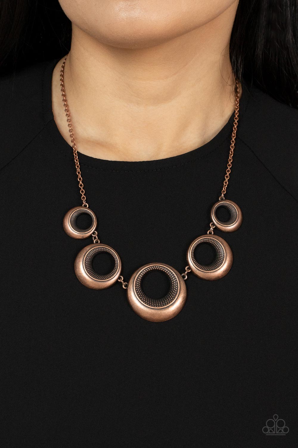 Solar Cycle - Copper Paparazzi Necklace