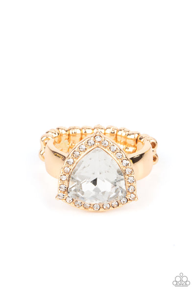 Tour de Timeless - Gold Paparazzi Ring