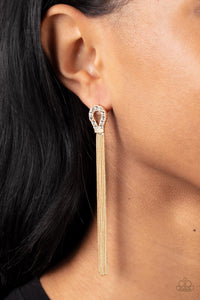 Dallas Debutante - Gold Paparazzi Earrings