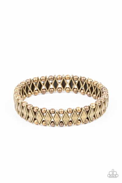 Abstract Advisory - Brass Paparazzi Bracelet