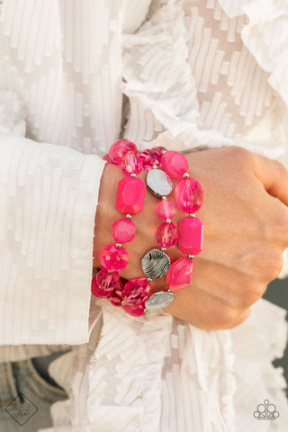 Oceanside Bliss - Pink Paparazzi Bracelet