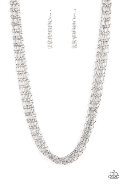 Dynamite Dynamo Silver Paparazzi Necklace