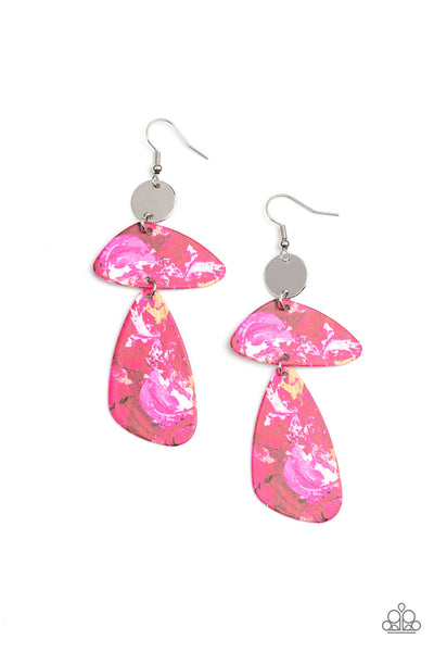 SWATCH Me Now - Pink Paparazzi Acrylic Earrings