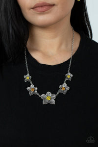 Wallflower Wonderland - Yellow Paparazzi Necklace