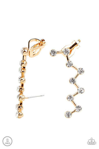 Clamoring Constellations Gold Paparazzi Post Earring