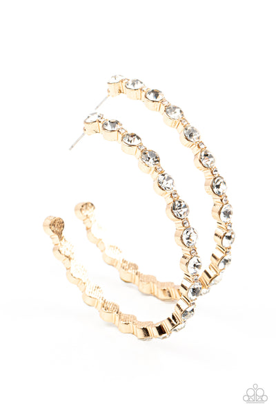 Royal Reveler - Gold Paparazzi Hoop Earrings