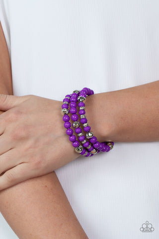 Vibrant Verve - Purple Paparazzi Bracelet