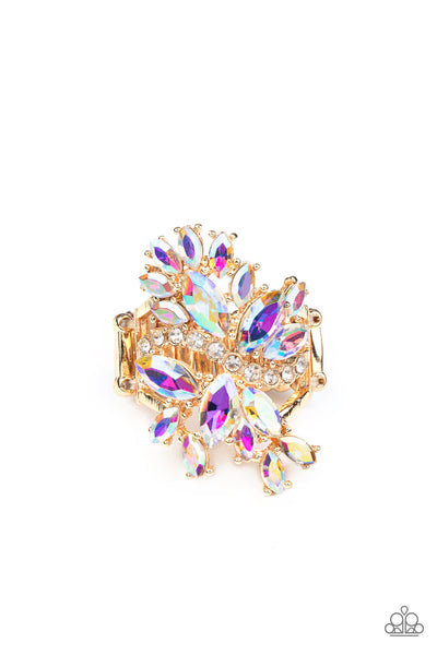 Flauntable Flare - Gold Paparazzi Ring-Life of Party