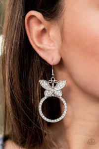 Paradise Found - White Paparazzi Earrings