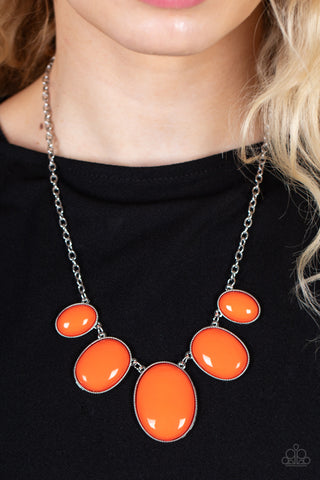 Vivacious Vanity - Orange Paparazzi Necklace