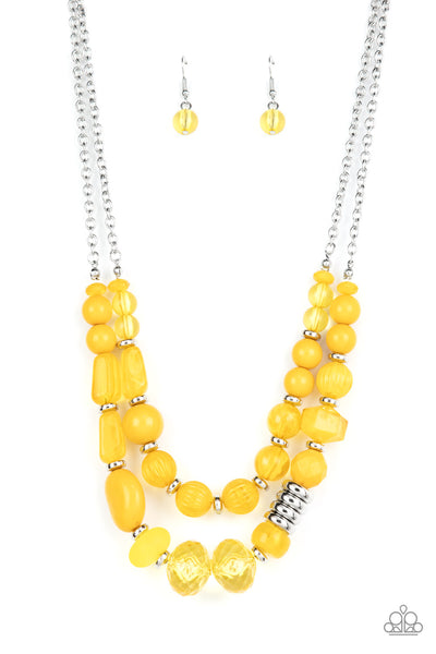 Pina Colada Paradise - Yellow Paparazzi Necklace