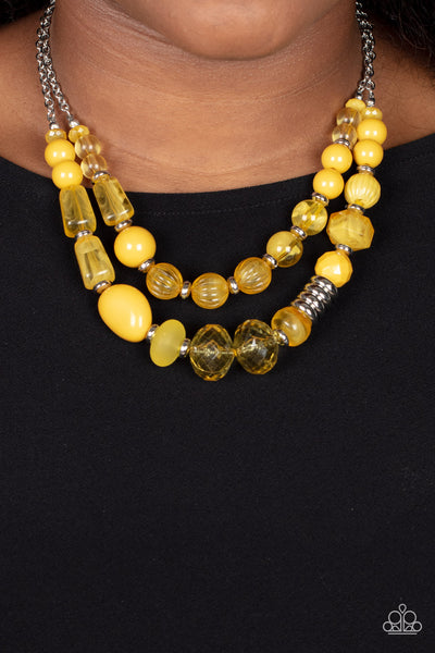 Pina Colada Paradise - Yellow Paparazzi Necklace