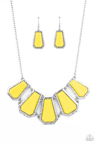 Stellar Heiress - Yellow Paparazzi Necklace