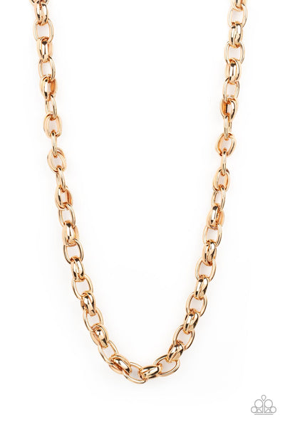 Rookie of the Year - Gold Paparazzi Necklace