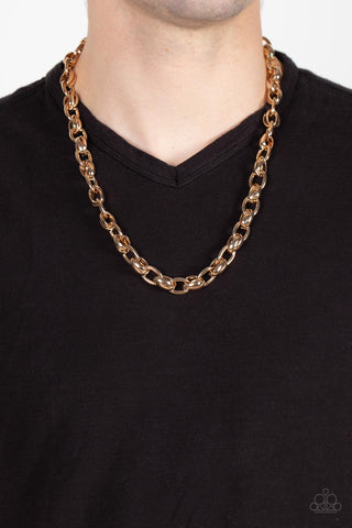 Rookie of the Year - Gold Paparazzi Necklace