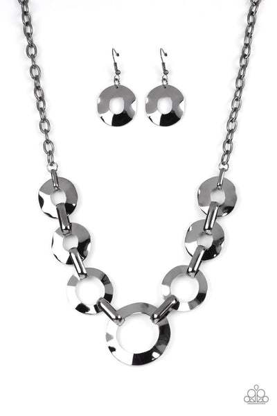 Mechanical Masterpiece - Black Paparazzi Necklace