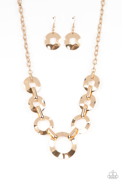 Mechanical Masterpiece - Gold Paparazzi Necklace