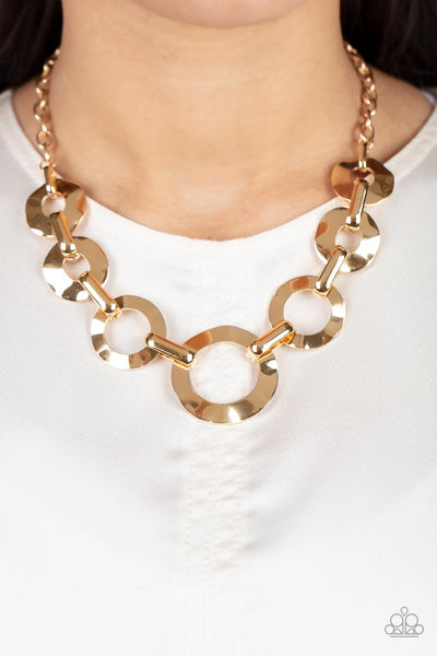 Mechanical Masterpiece - Gold Paparazzi Necklace