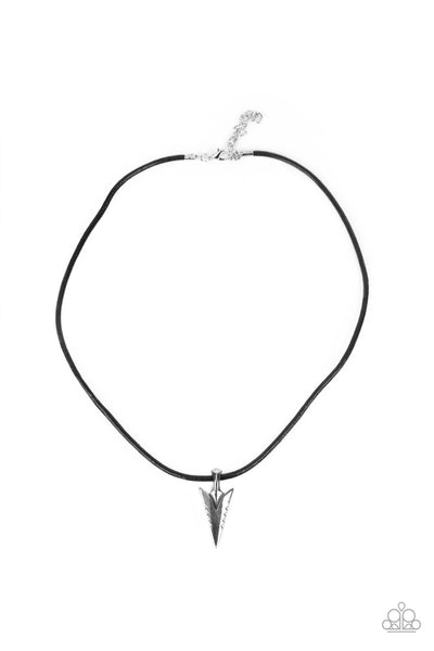 Pharaohs Arrow - Black Paparazzi Necklace