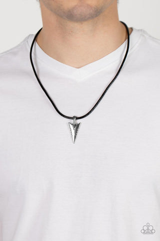 Pharaohs Arrow - Black Paparazzi Necklace