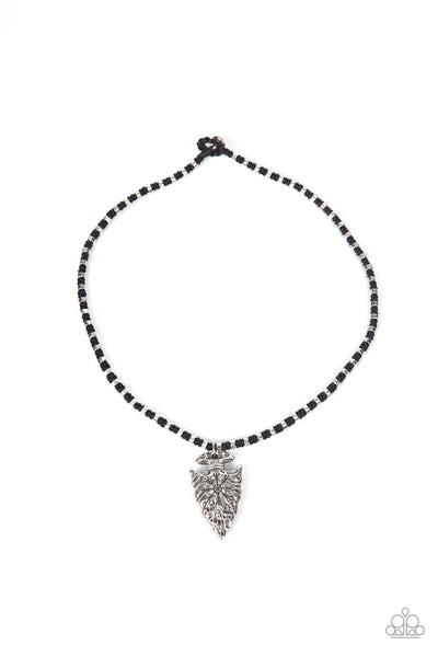 Get Your ARROWHEAD in the Game - Black Paparazzi Necklace